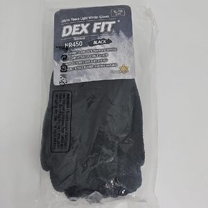 Men DEX FIT NR450 Black Winter Gloves, Size XL/10, 3 Pairs